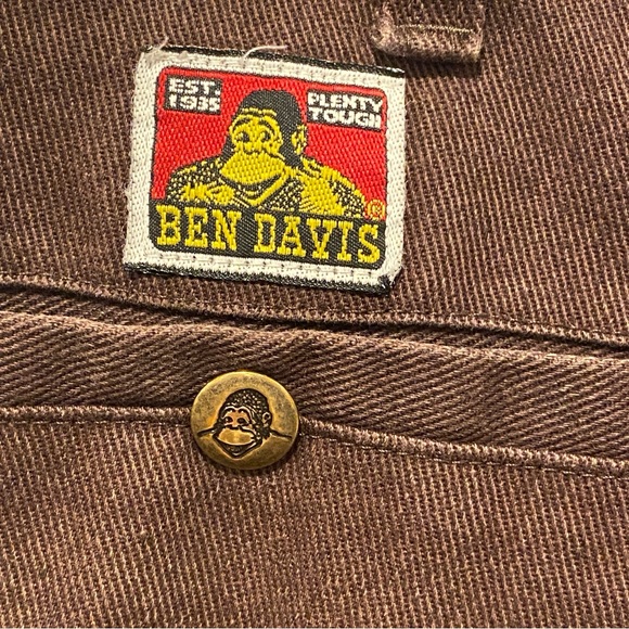 Vintage Ben Davis Work Pants Size 34 Brown - Picture 5 of 7